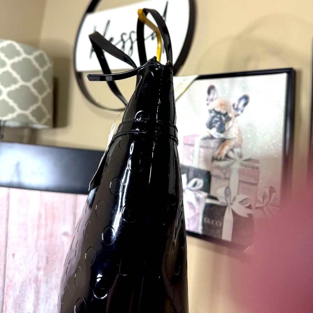 Kate Spade Black Patent Jeralyn Camellia Street Shoulder Bag - NEW with tags - Picture 12 of 16